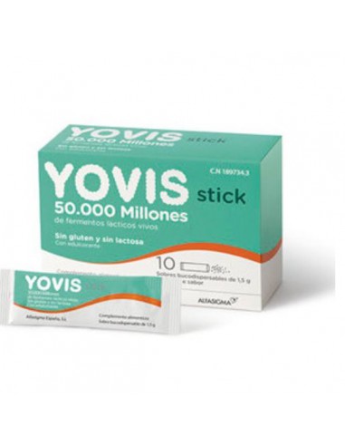 YOVIS 10 STICK BUCODISPERSABLES 1,5 g