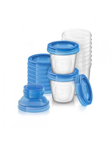 RECIPIENTES VIA PARA LECHE MATERNA PHILIPS AVENT 10 VASOS