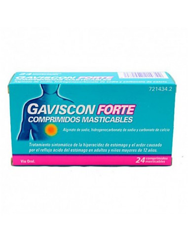 GAVISCON FORTE 24 COMPRIMIDOS MASTICABLES