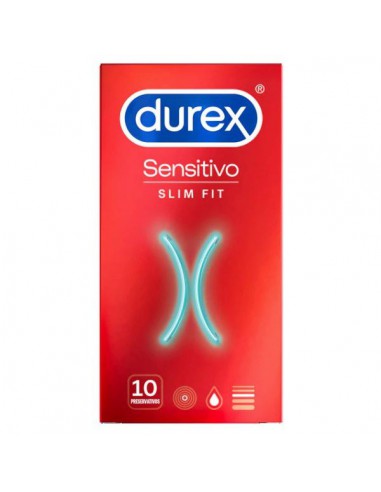 DUREX SENSITIVO SLIM FIT PRESERVATIVOS 10 UNIDADES