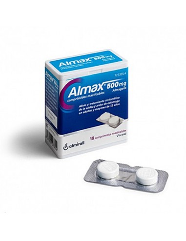 ALMAX 500 MG 18 COMPRIMIDOS MASTICABLES