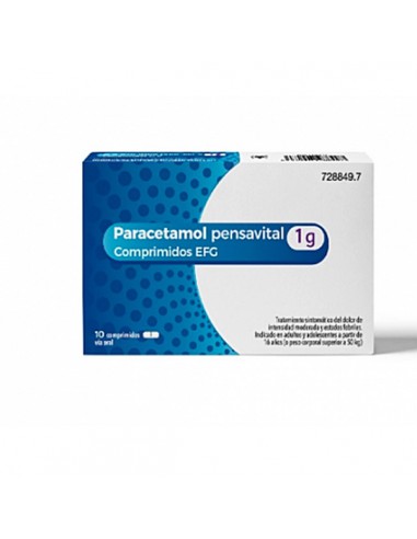 PARACETAMOL PENSAVITAL EFG 1 g 10 COMPRIMIDOS