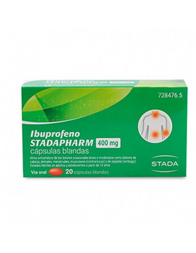 IBUPROFENO STADAPHARM 400 MG 20 CÁPSULAS BLANDAS