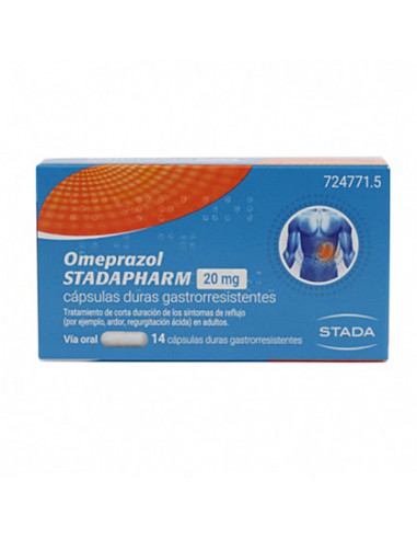 OMEPRAZOL STADAPHARM 20 mg 14 CAPSULAS GASTRORRESISTENTES