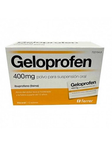 GELOPROFEN RAPID 400 mg 12 SOBRES POLVO PARA SUSPENSION ORAL