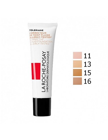 TOLERIANE FONDO DE TONO CORRECTOR FLUIDO LA ROCHE POSAY Nº 16 HALÉ 30 ML