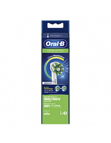 CEPILLO DENTAL ELECTRICO RECAMBIO ORAL-B CROSS ACTION EB50RB 3 CABEZALES