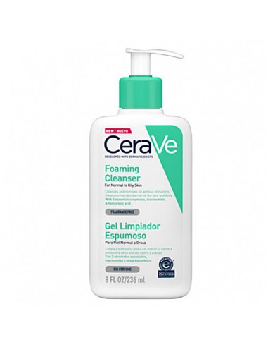 CERAVE GEL LIMPIADOR ESPUMOSO 1 ENVASE 236 ml