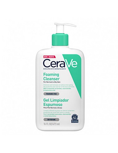 CERAVE GEL LIMPIADOR ESPUMOSO 1 ENVASE 473 ml