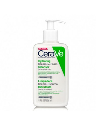 CERAVE LIMPIADORA CREMA ESPUMA HIDRATANTE 1 ENVASE 236 ml