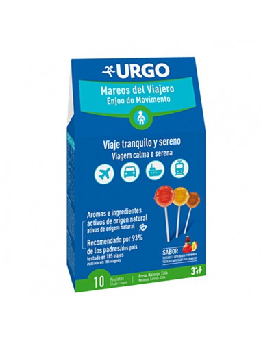 URGO MAREOS DEL VIAJERO 10 PIRULETAS