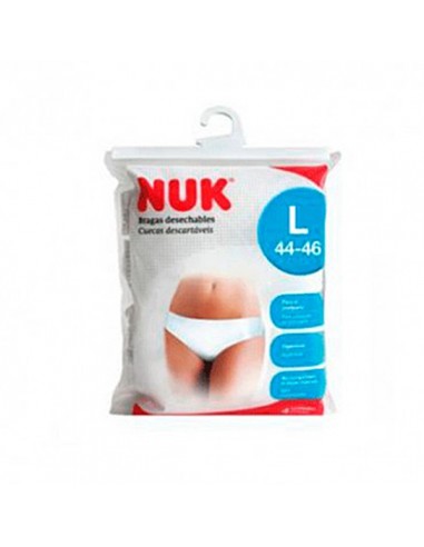 BRAGAS DESECHABLES POSTPARTO NUK TALLA L 44-46 4UNIDADES