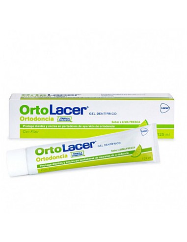 ORTOLACER ORTODONCIA GEL DENTIFRICO 1 ENVASE 125 ML SABOR LIMA FRESCA