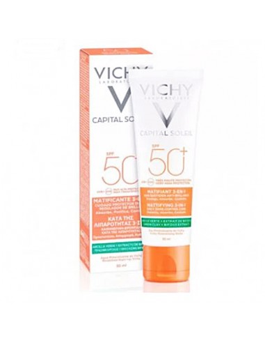 CAPITAL SOLEIL MATIFICANTE 3 EN 1 SPF50+ 1 ENVASE 50 ml