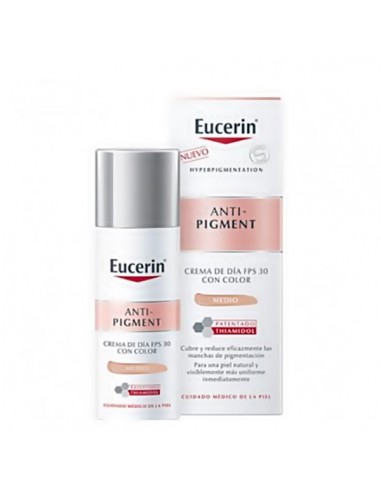 EUCERIN ANTI-PIGMENT CREMA DE DIA 30 FPS 1 ENVASE 50 ML TONO MEDIO