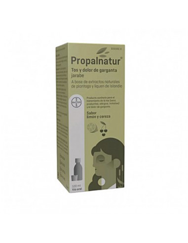 PROPALNATUR TOS Y DOLOR DE GARGANTA 1 BOTELLA 120 ml JARABE SABOR LIMON Y CEREZA