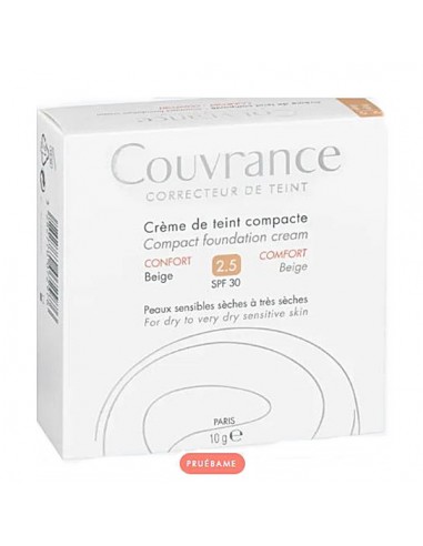 AVENE COUVRANCE CREMA COMPACTA CONFORT SPF 30 1 ENVASE 10 g COLOR BEIGE