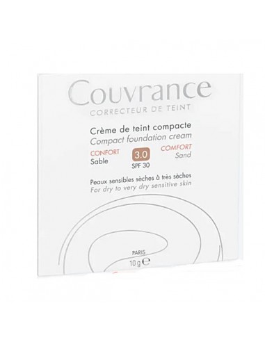 CREMA DE ROSTRO COMPACTA SPF 30 CONFORT AVENE COUVRANCE 1 ENVASE 10 g COLOR ARENA