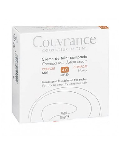 CREMA DE ROSTRO COMPACTA SPF 30 CONFORT AVENE COUVRANCE 1 ENVASE 10 g COLOR MIEL