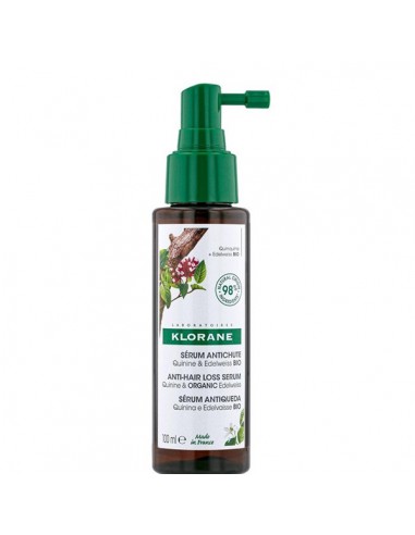 KLORANE SERUM ANTICAIDA A LA QUININA Y EDELWEISS BIO 1 FRASCO CON PULVERIZADOR 100 ML