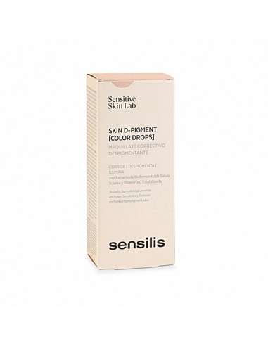 SENSILIS SKIN D-PIGMENT COLOR DROPS MAQUILLAJE CORRECTIVO DESPIGMENTANTE 1 FRASCO 30 ml COLOR 01