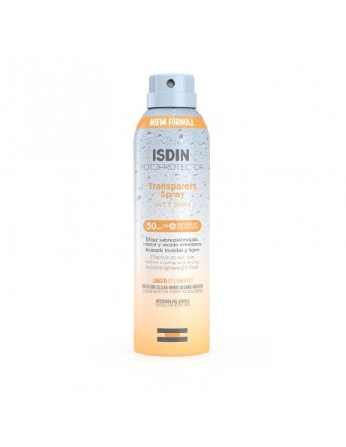 ISDIN FOTOPROTECTOR TRANSPARENT SPRAY WET SKIN SPF 50 1 ENVASE 100 ML