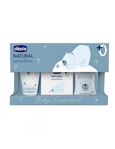 CHICCO SET NATURAL SENSATION BABY ESSENTIAL 0+ 1 ENVASE 200 ml + 1 ENVASE 100 ml + 1 ENVASE 150 ml