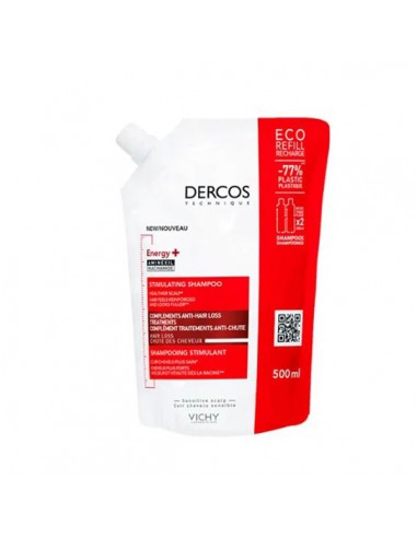 DERCOS CHAMPU ESTIMULANTE 1 ENVASE 500 ML ECOPACK