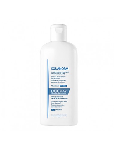 KELUAL SQUANORM CHAMPU TRATANTE REGULADOR CASPA GRASA DUCRAY 1 ENVASE 200 ml