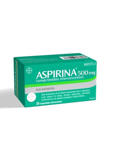 ASPIRINA 500 MG 20 COMPRIMIDOS...
