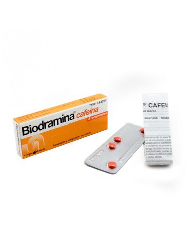 BIODRAMINA CAFEINA 4 COMPRIMIDOS...