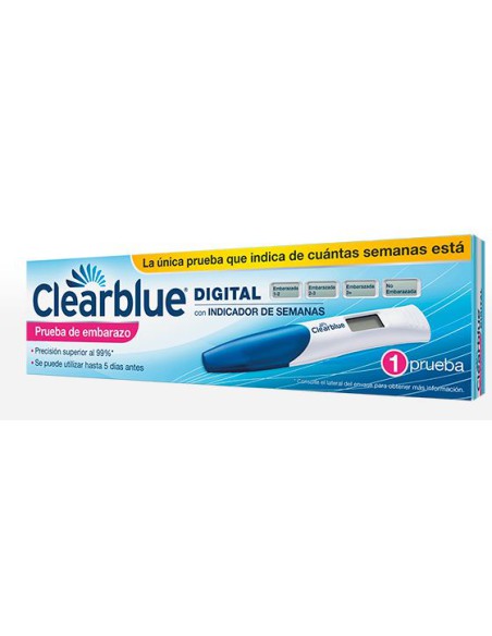 TEST DE EMBARAZO DIGITAL CON INDICADOR DE SEMANAS CLEARBLUE 1 UNIDAD