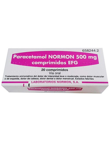 PARACETAMOL NORMON EFG 500 MG 20...