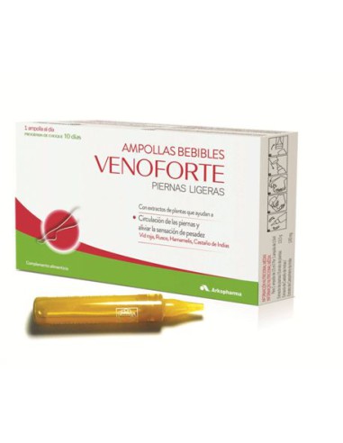 VENOFORTE PIERNAS LIGERAS 10 AMPOLLAS...