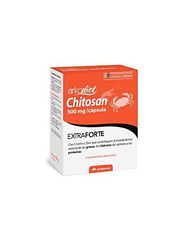 CHITOSAN EXTRAFUERTE 500MG+CROMO 30...