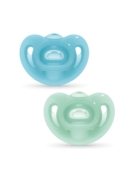 CHUPETE SILICONA NUK SENSITIVE 6 - 18 MESES 2 UNIDADES