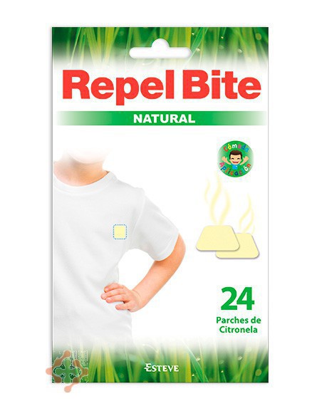 REPEL BITE NATURAL PARCHES ROPA CON CITRONELLA 24 APLICACIONES
