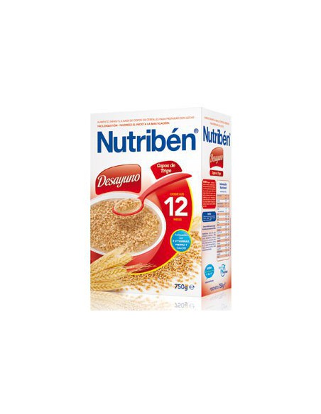 NUTRIBEN DESAYUNO COPOS DE TRIGO 1 ENVASE 750 G