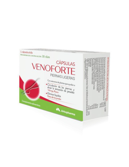 VENOFORTE PIERNAS LIGERAS 30 CAPSULAS