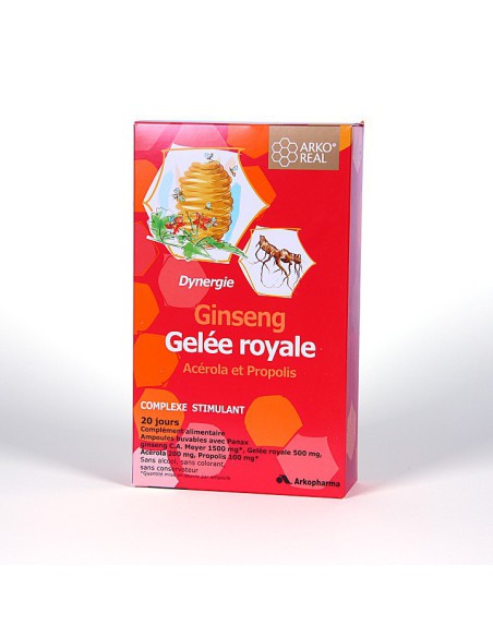 ARKOREAL JALEA REAL GINSENG SIN AZUCAR 20 AMPOLLAS 15 ML