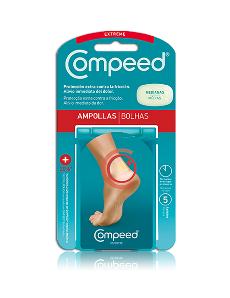 COMPEED AMPOLLAS HIDROCOLOIDE TALLA MEDIANA 5 UNIDADES