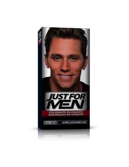 JUST FOR MEN COLORANTE EN GEL 1 ENVASE 66 ml TONO CASTAÑO CLARO