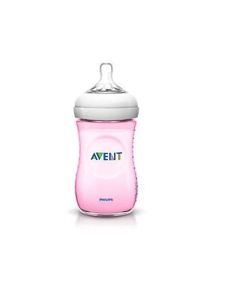 BIBERON PP NATURAL PHILIPS AVENT 1 UNIDAD 260 ml COLOR ROSA