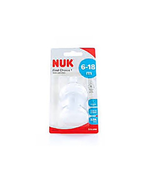 TETINA SILICONA ANTICOLICO NUK FIRST CHOICE+ TALLA 2 XL 2 UNIDADES
