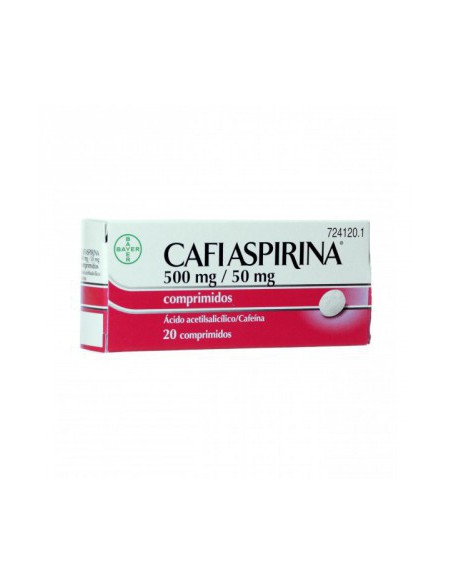 CAFIASPIRINA 500 mg/50 mg 20 COMPRIMIDOS