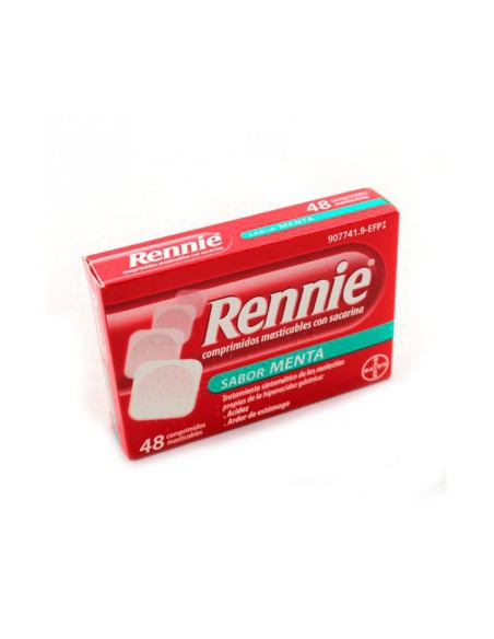RENNIE 680 mg/80 mg 48 COMPRIMIDOS MASTICABLES (CON SACARINA)
