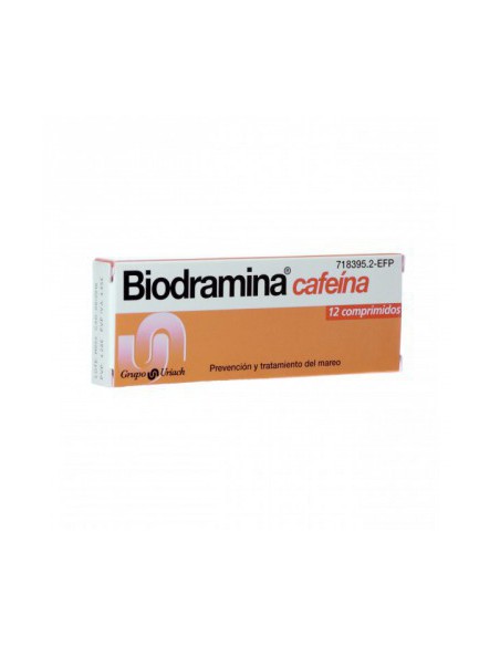 BIODRAMINA CAFEINA 12 COMPRIMIDOS RECUBIERTOS