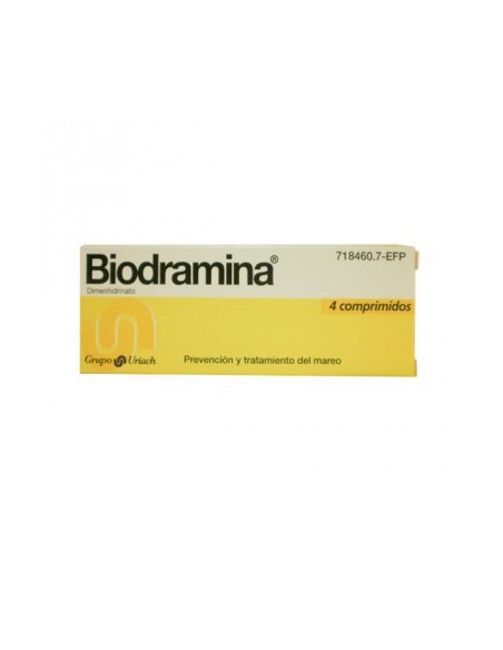 BIODRAMINA 50 MG 4 COMPRIMIDOS