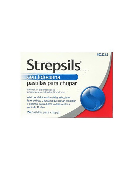 STREPSILS LIDOCAINA 24 PASTILLAS PARA CHUPAR