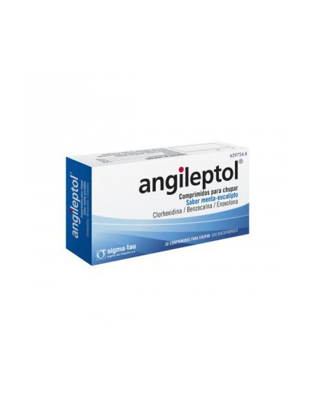 ANGILEPTOL 30 COMPRIMIDOS PARA CHUPAR (SABOR MENTA-EUCALIPTO)